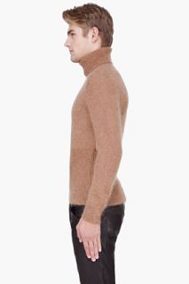 CARVEN Tan Mohair Knit Pullover for men