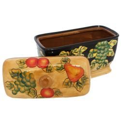 Casa Cortes Barcelona Collection Hand Painted Bread Box