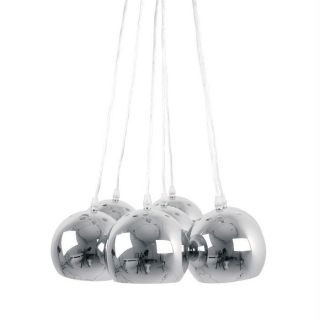 BIG BUNDLE suspension 7 boules métal   Coloris  chromé   Ampoule(s
