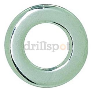 DrillSpot 0185707 M8 DIN 123 Steel Chrome Flat Washer, Pack of 10 Be