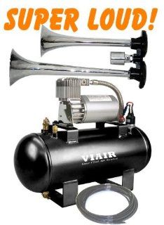 Super Loud Dual Trumpet 140+db Truck Style Air Horn & VIAIR 275c