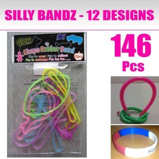 144 Shaped Rubber Bands Silly Bandz  (12 Packs of 12 Bands