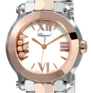 Chopard Womens Happy Sport Two tone Diamond Watch