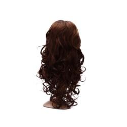 Fashion Light Brown With Yellow Women Long Curly Wig