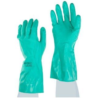 Ansell Sol Vex 37 145 Nitrile Glove, Chemical Resistant, Straight Cuff
