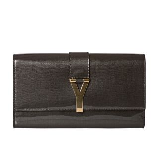 Yves Saint Laurent Chyc Patent Leather Clutch