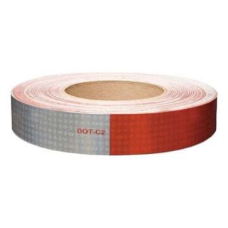 Reflexite 18686 Reflective Tape, W 2 In, White/Red