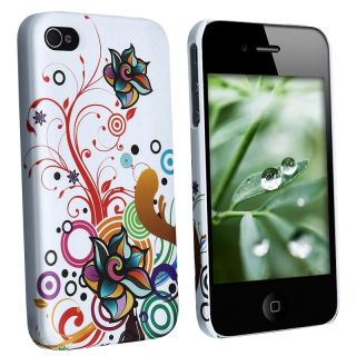 LUXMO White Snap on Rubber Coated Case for Apple iPhone 4/ 4S