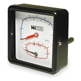 Weiss CTP40RSX Boiler Gauge, Square, 75 PSI, 60 to 260 F