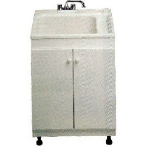 American Shower & Bath 102040 24" White Combsink/Cabinet