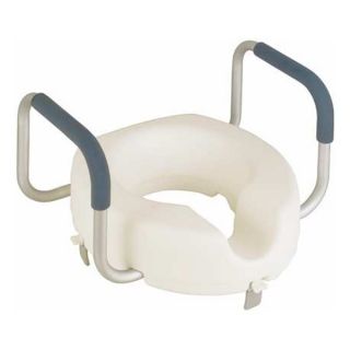 Approved Vendor 4WML2 Toilet Seat w/Armrests, 250 Lb Capacity