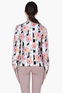 Suno Peach Silk Paper Rose Blouse for women