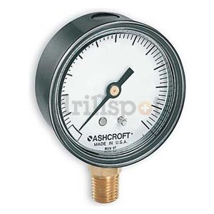 Ashcroft 63W3005PHL02LXZG VAC Vacuum Gauge, Filled, 2 1/2 In, 30 In Hg