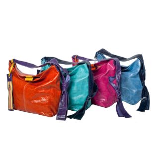 WE GO by Mania Multicolor Leather Medium Bucket Bag