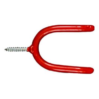 National Mfg CO N189 373 RED Viny DBL Screw Hook, Pack of 5