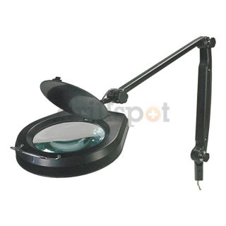 Lumapro 10C906 LED Oversized Round Magnifier Lamp BLK
