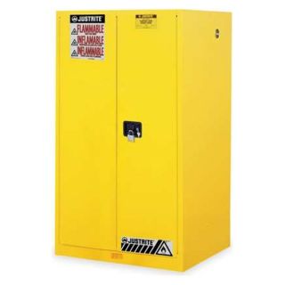 Justrite 896000 Flammable Safety Cabinet, 60 Gal., Yellow