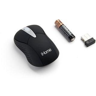 iHome IH M182ZB Black/ Silver Wireless Laser Mouse