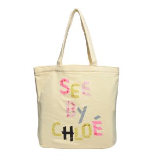 See by Chloe 9S7116 N173 222 Yellow Canvas Tote Bag
