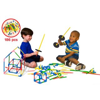 Serec U Build It 186 piece Chunky Construction Teaching Tool Toy Set