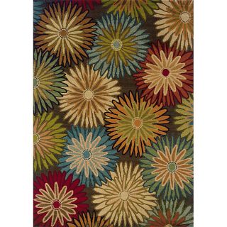 Brown/Blue Transitional Area Rug (10 x 13)