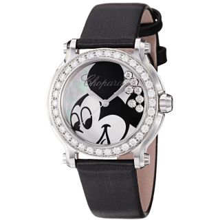 Chopard Womens Happy Sport Round Mother of Pearl Mickey Mouse Watch