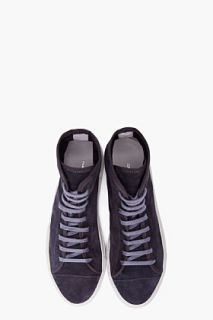 Common Projects Charcoal Suede Tournament Sneakers for men