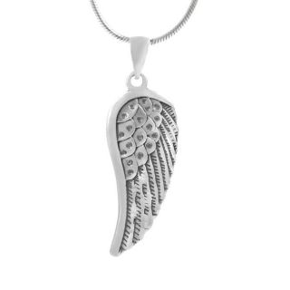 Tressa Sterling Silver Oxidized Angel Wing Necklace