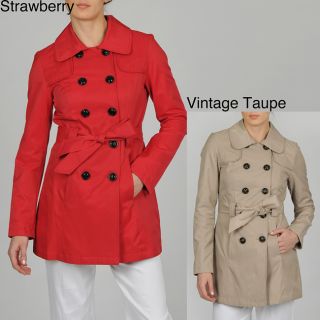 Esprit Womens Double Breasted Belted Trench w/Quilt Detail Today $67